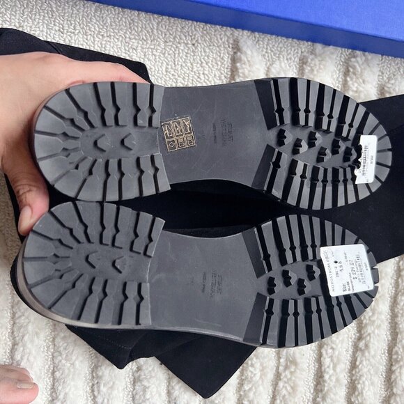 Stuart Weitzman City  Womens Over-the-knee OTK Stretchy Boots Black Suede US 9.5 - Picture 11 of 12